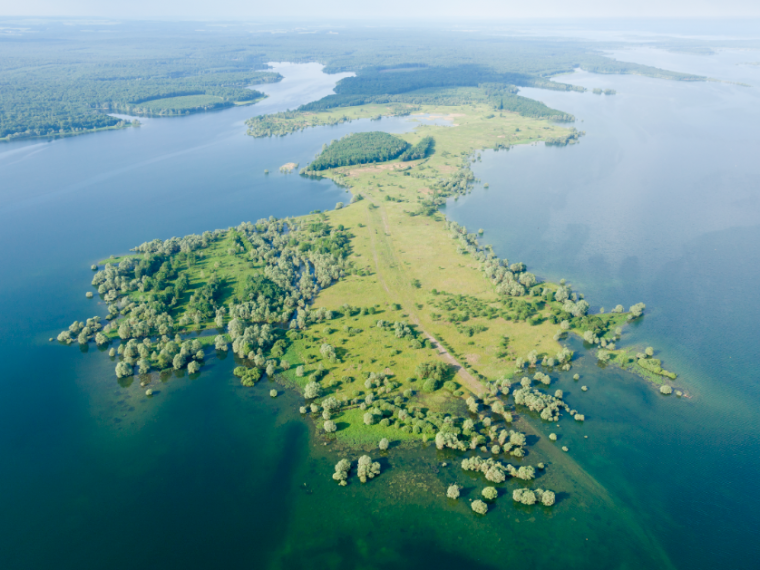 Lac d-Orient, vue aÃ©rienne Â©CDT Aube